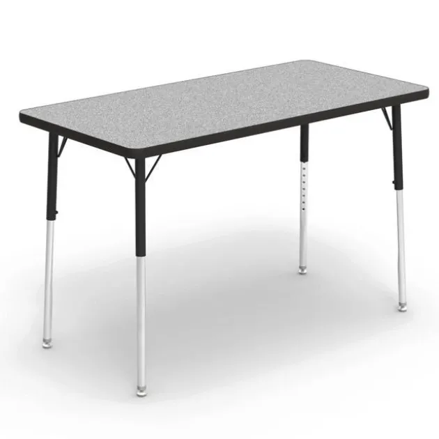 Activity Table and Chair Package - 4000 Series Activity Table (60"x30" Rectangle) & Four 9000 Series Stack Chairs (18'' H - 5th-Adult)