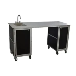 ADA-Compliant Portable Science Lab Workstation with Single Basin Sink