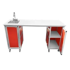 ADA-Compliant Portable Science Lab Workstation with Single Basin Sink