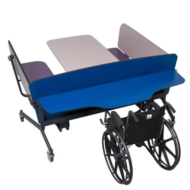 ADA Fold & Roll Booth w/ Low Partition & Extendable Lift