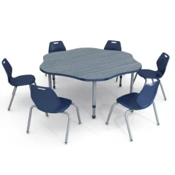 A&D Flower Activity Table with Ready Stack Chairs Package by Paragon