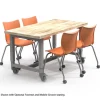 Adjustable Butcher Block Top Planner Studio Table (60'' W x 30'' D x 29''-40'' H)