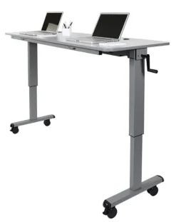 Adjustable Flip Top Table w/ Crank Handle
