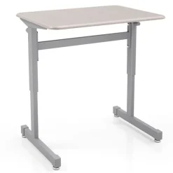 Adjustable Hard Plastic Silhouette Student Desk w/ Glides