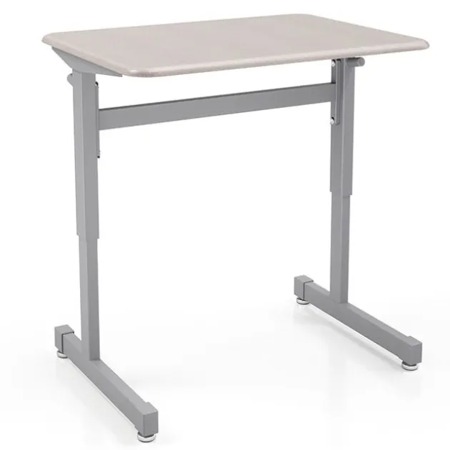 Adjustable Hard Plastic Silhouette Student Desk w/ Glides