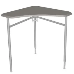 Adjustable Hard Plastic Tri-Cornered Desks