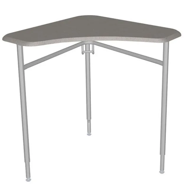 Adjustable Hard Plastic Tri-Cornered Desks