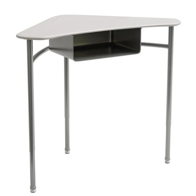 Adjustable Hard Plastic Tri-Cornered Desks