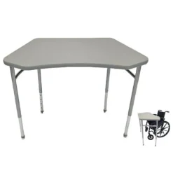 Adjustable-Height ADA-Compliant Octagon Student Desk with Laminate Top - 27