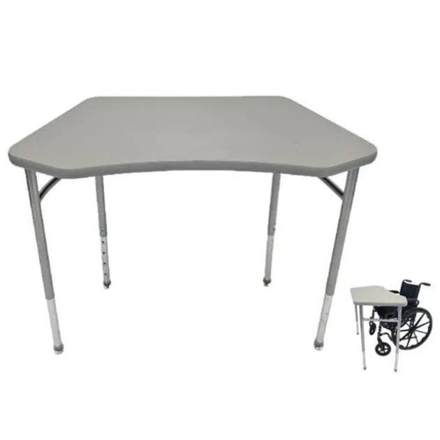 Adjustable-Height ADA-Compliant Octagon Student Desk with Laminate Top - 27"-34"H
