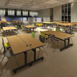Adjustable Height Flipper Folding Tables