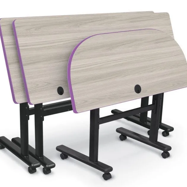 Adjustable Height Flipper Folding Tables