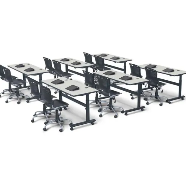 Adjustable Height Flipper Folding Tables