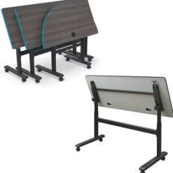Adjustable Height Flipper Folding Tables