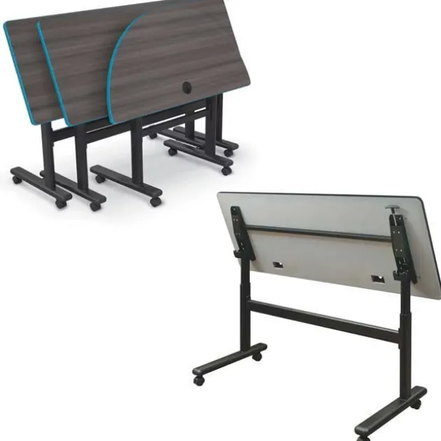 Adjustable Height Flipper Folding Tables