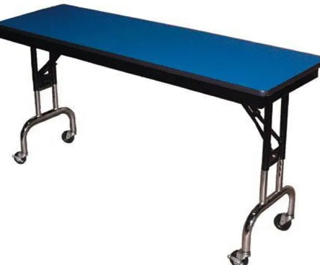 Adjustable Height Folding Mobile Tables
