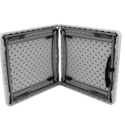 Adjustable Height Fold In Half Plastic Folding Table - 24