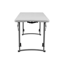 Adjustable Height Fold In Half Plastic Folding Table - 24