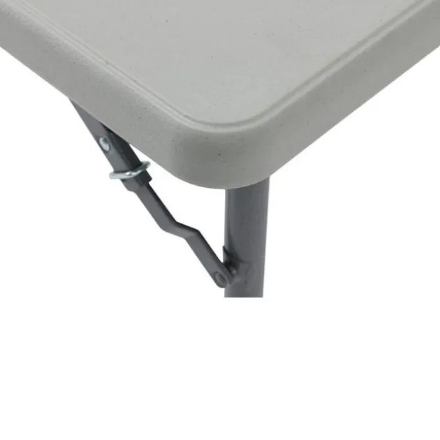 Adjustable Height Fold In Half Plastic Folding Table - 24"D x 48"L x 22"-35"H