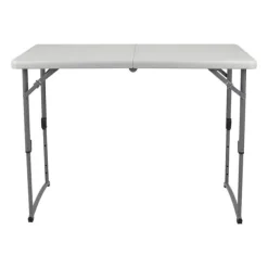 Adjustable Height Fold In Half Plastic Folding Table - 24