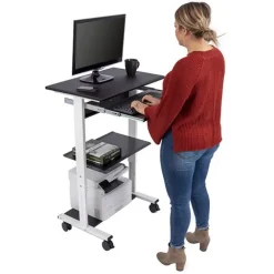 Adjustable 3-Shelf Stand Up Workstation