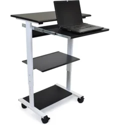 Adjustable 3-Shelf Stand Up Workstation