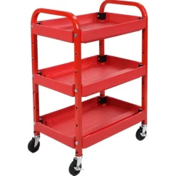 Adjustable 3-Shelf Utility Cart