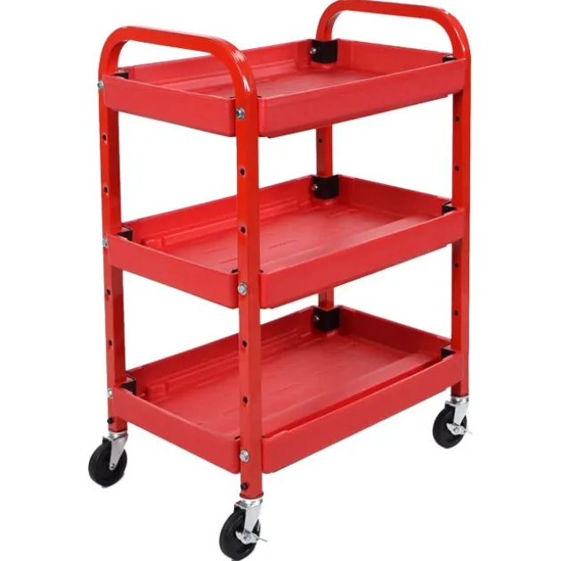 Adjustable 3-Shelf Utility Cart