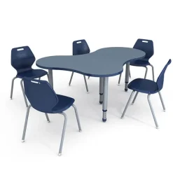 A&D Puzzle Activity Table with Ready Stack Chairs Package by Paragon