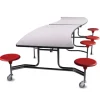 Afton Series ADA Cafeteria Tables w/8 Round Stools