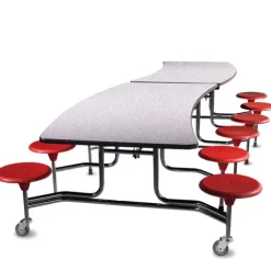 Afton Series Cafeteria Tables w/12 Round Stools