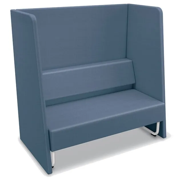 Akt High Back Loveseat Soft Seating and Ottoman Privacy Package