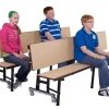All-in-One Mobile Cafeteria Convertible Bench Tables