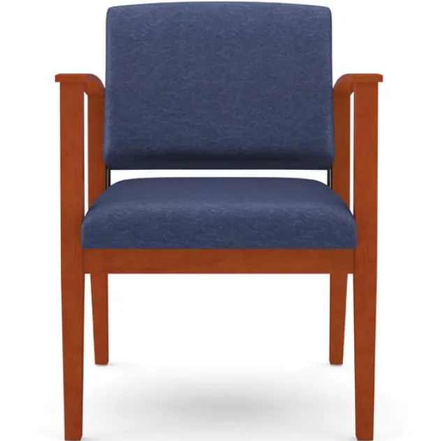 Amherst Wood Series Guest Chair W/ Arms- Standard Fabric