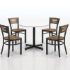 Arched Base Cafe Table with Four 3315B Cafe Chairs by KFI