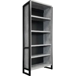Artisan Collection L-Shaped Executive Office Desk with Bookcase