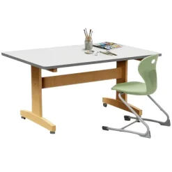Artisan Wood Art Tables with Laminate Tops
