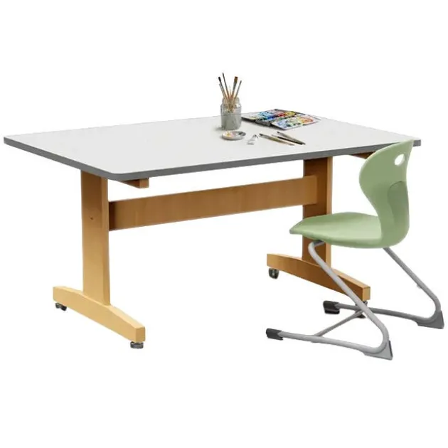 Artisan Wood Art Tables with Laminate Tops