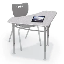 Astute Flex Boomerang Hard Plastic Collaborative Student Desks, 2-Pack