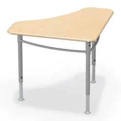 Astute Flex Boomerang Hard Plastic Collaborative Student Desks, 2-Pack