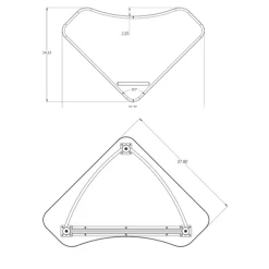 Astute Flex Boomerang Hard Plastic Collaborative Student Desks, 2-Pack