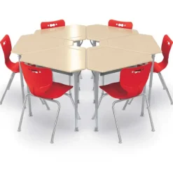 Astute Monroe Hard Plastic Collaborative 2-Pack Student Desks