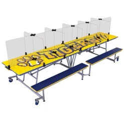Attached Acrylic Polycarbonate Table Shields