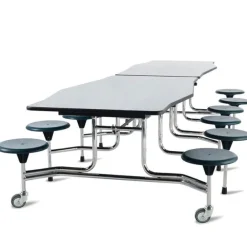 Avant Series Cafeteria Tables w/ 12 round Stools