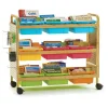 Bamboo Book Browser Carts w/ Pegboard Kits