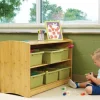 Bamboo Shelving Unit w/ Storage Bins