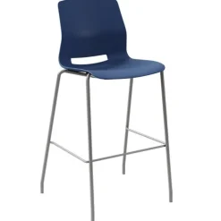 Bar Height Cafe Table with Six Lola Stools - 36'' X 72'' Rectangle