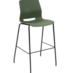 Bar Height Cafe Table with Six Lola Stools - 36'' X 72'' Rectangle