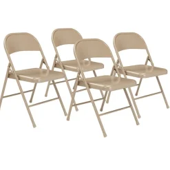 Basics All Steel Folding Chairs (4 Pack)