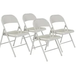 Basics All Steel Folding Chairs (4 Pack)
